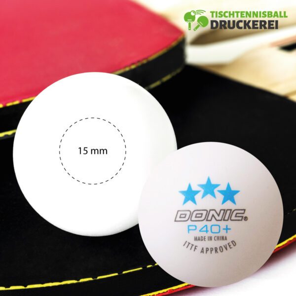 DONIC P40+ *** mit Logo bedruckt